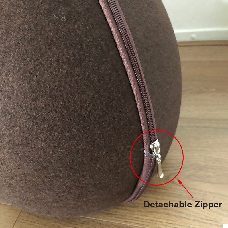 Zipper Felt Breathable Cat Bed