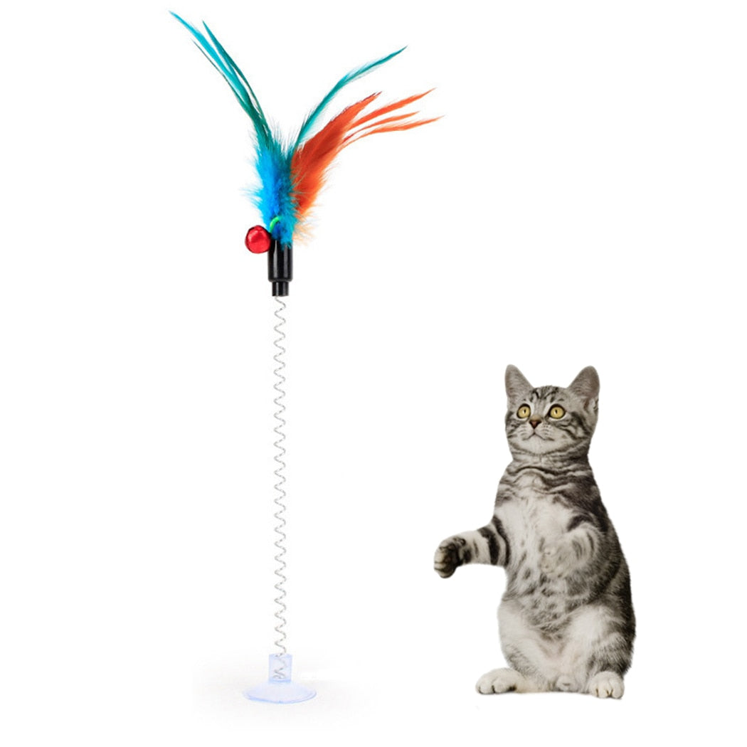 Stick Feather Wand With Bell Mouse Cage