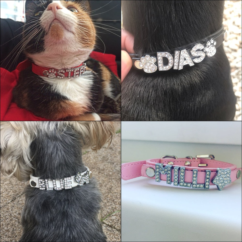 Bling Rhinestone Puppy Dog Collars