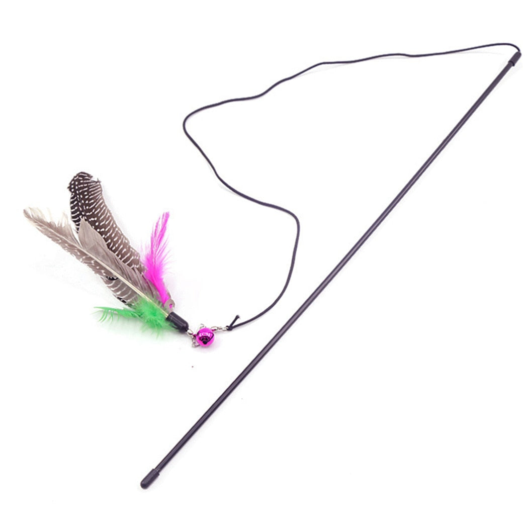 Stick Feather Wand With Bell Mouse Cage