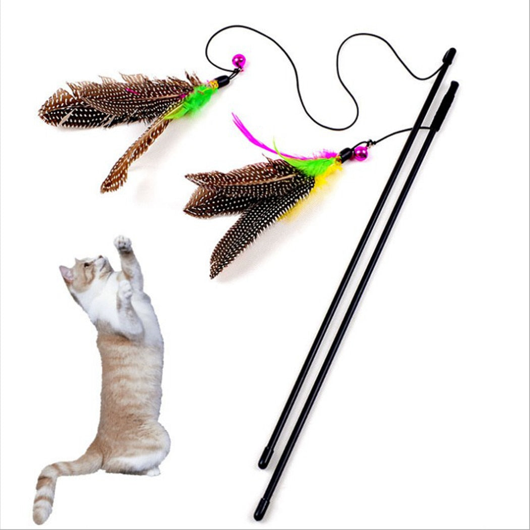 Stick Feather Wand With Bell Mouse Cage